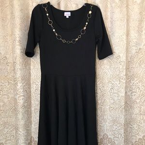SOLID BLACK LulaRoe Nicole dress!! EUC!!!!
